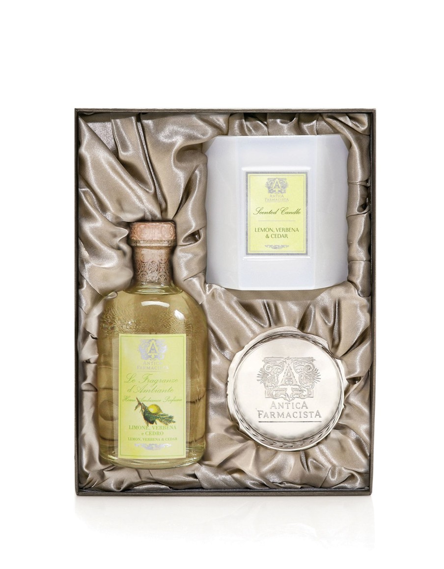 More Antica Farmacista | Nickel Home Ambiance Gift Set: Lemon, Verbena & Cedar