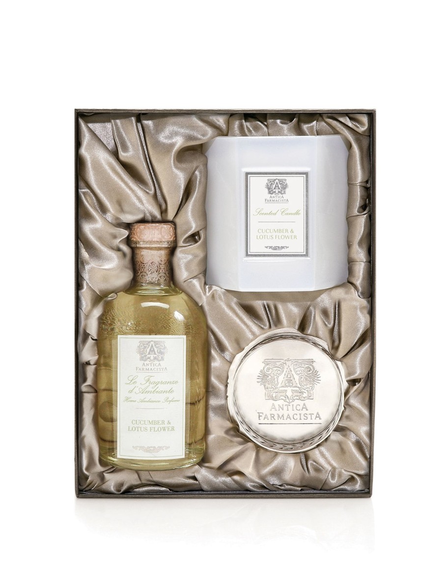 More Antica Farmacista | Nickel Home Ambiance Gift Set: Cucumber & Lotus Flower