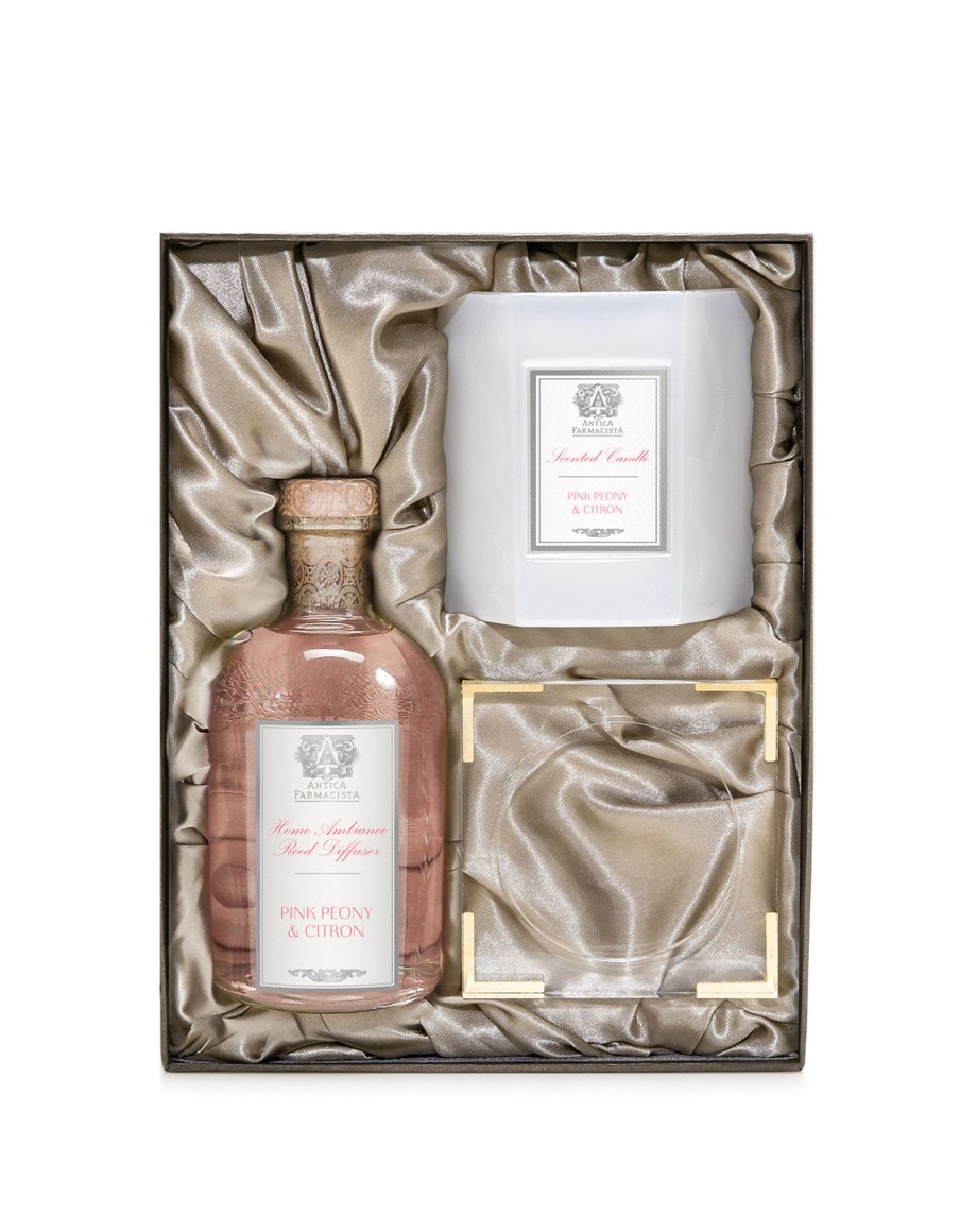 More Antica Farmacista | Acrylic Home Ambiance Gift Set: Pink Peony & Citron