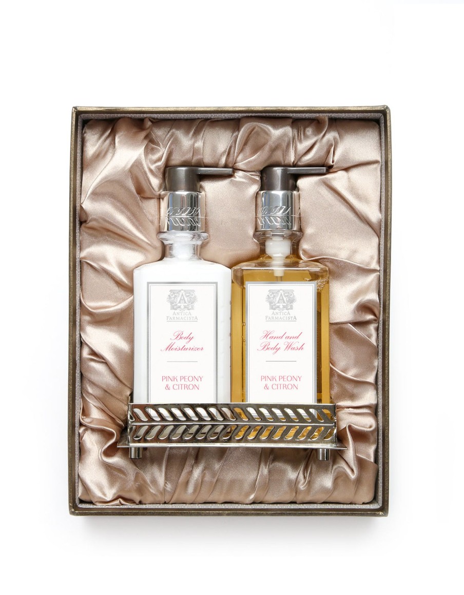 More Antica Farmacista | Nickel Bath & Body Gift Set: Pink Peony & Citron