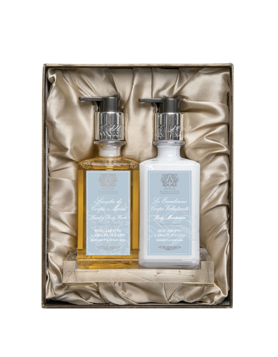 More Antica Farmacista | Acrylic Bath & Body Gift Set: Bergamot & Ocean Aria