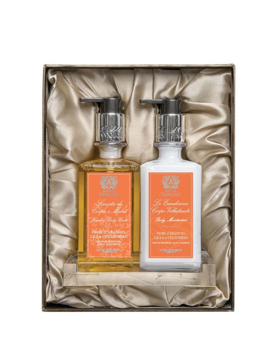 More Antica Farmacista | Acrylic Bath & Body Gift Set: Orange Blossom, Lilac & Jasmine